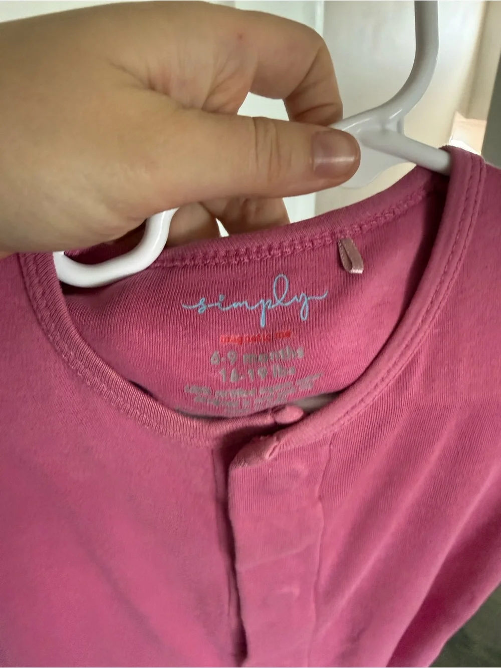 Magnetic Me Baby One-Piece Pink, 6-9 months